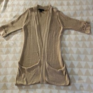 Waffle Knit Sweater Throw, Size Medium, Tan